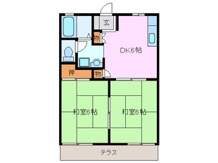 伊勢川島駅 徒歩12分 1階の物件間取画像